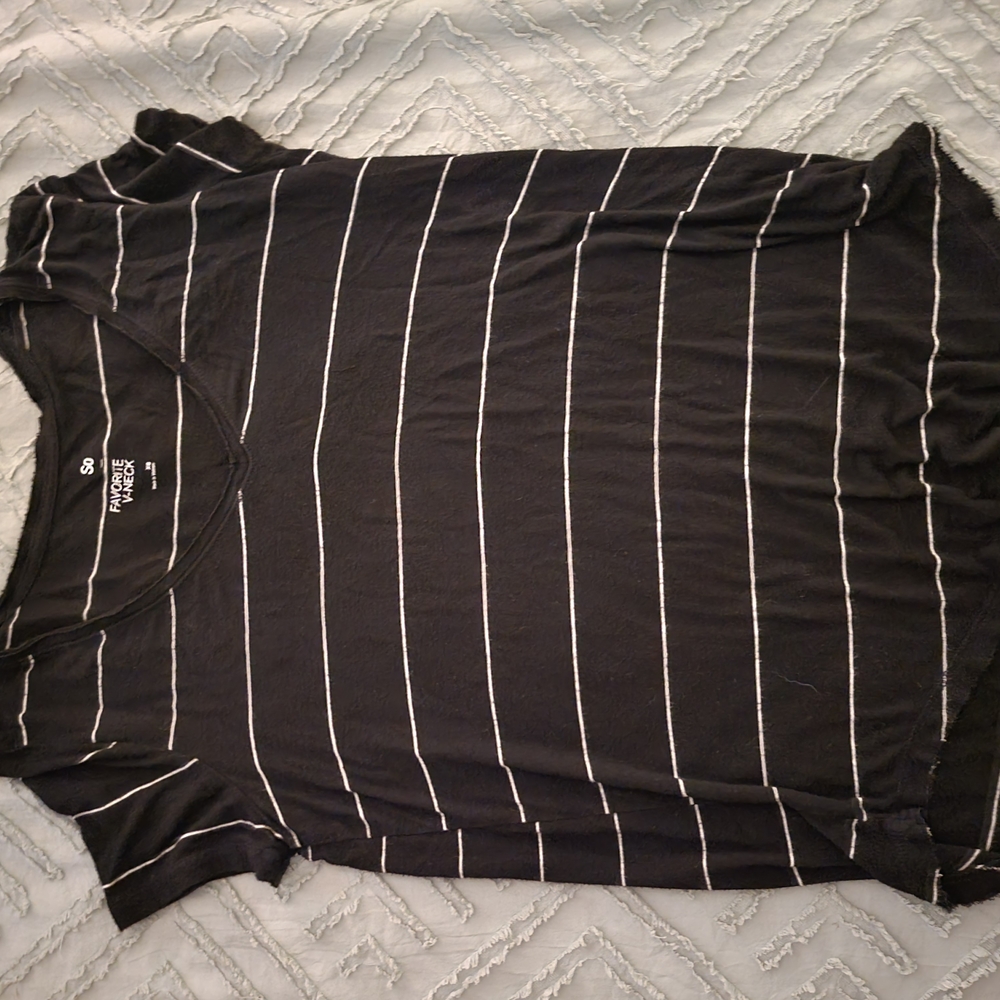 Black and White Striped T-Shirt